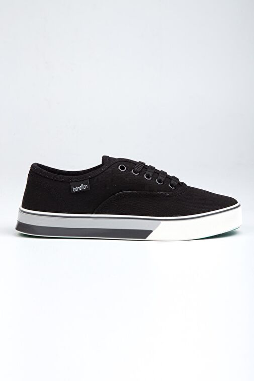 Benetton® | BN-30956- 3570 Siyah Beyaz - Kadın Spor Ayakkabı - Görsel 2