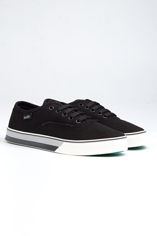 Benetton® | BN-30956- 3570 Siyah Beyaz - Kadın Spor Ayakkabı - Görsel 3