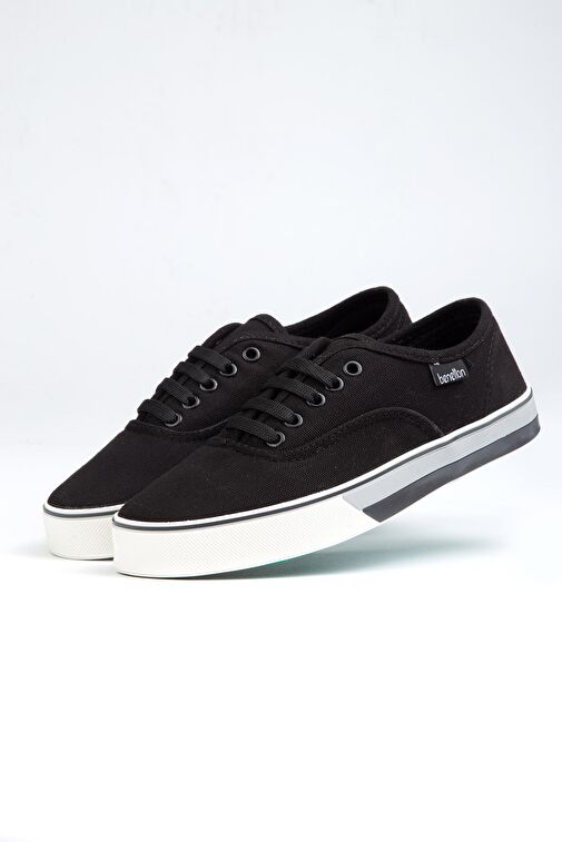 Benetton® | BN-30956- 3570 Siyah Beyaz - Kadın Spor Ayakkabı - Görsel 5