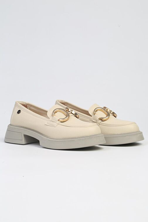 Pierre Cardin Krem Kadın Günlük Ayakkabı PC-52650-Krem - Görsel 3