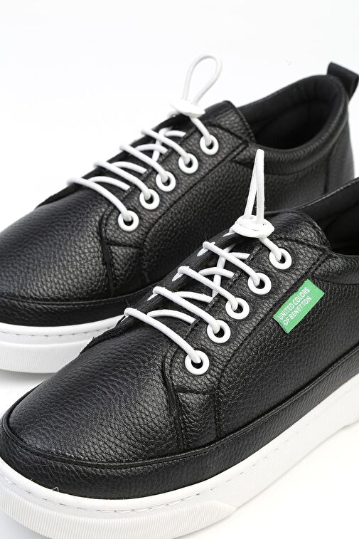 Benetton® | BN-31055 - 3441 Siyah Beyaz - Kadın Spor Ayakkabı - Görsel 5