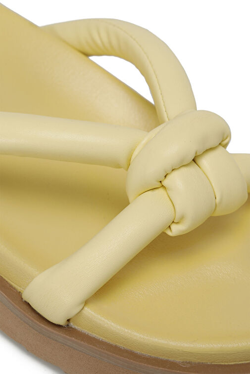 ISJU 3FX Sarı Kadın Düz Terlik - Görsel 8