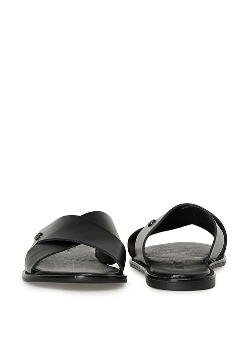 YUKKA 3FX Siyah Kadın Düz Terlik - Görsel 6