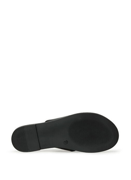 YUKKA 3FX Siyah Kadın Düz Terlik - Görsel 7