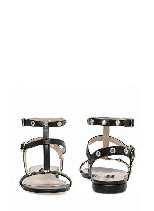 LALLEY 3FX Siyah Kadın Düz Sandalet - Görsel 6