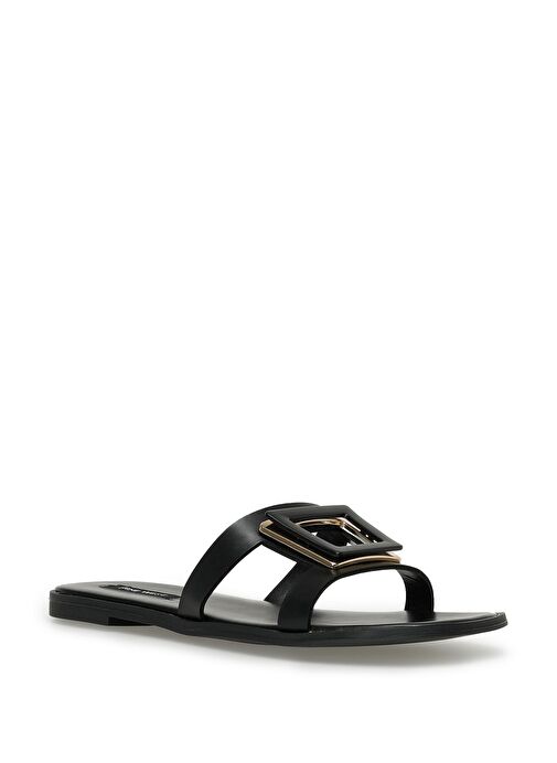 RESSAY 3FX Siyah Kadın Düz Terlik - Görsel 3