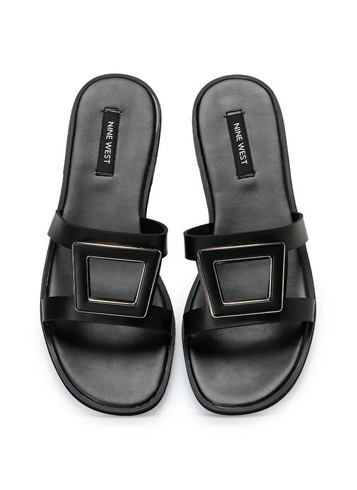 RESSAY 3FX Siyah Kadın Düz Terlik - Görsel 5