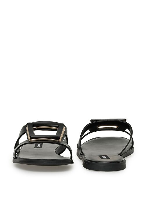 RESSAY 3FX Siyah Kadın Düz Terlik - Görsel 6