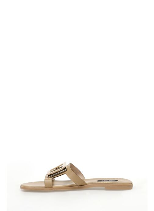 RESSAY 3FX Krem Kadın Düz Terlik - Görsel 4