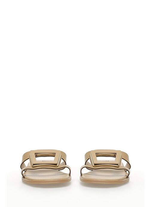 RESSAY 3FX Krem Kadın Düz Terlik - Görsel 6