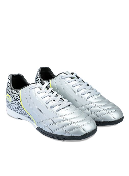 Slazenger HINO HS Erkek Futbol Ayakkabı Gri / Siyah - Görsel 3