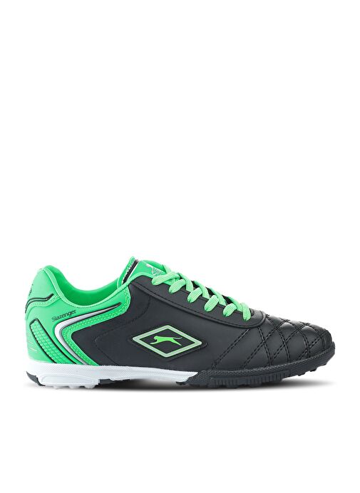 Slazenger HUGO HS Erkek Çocuk Futbol Ayakkabı Siyah / Yeşil - Görsel 2