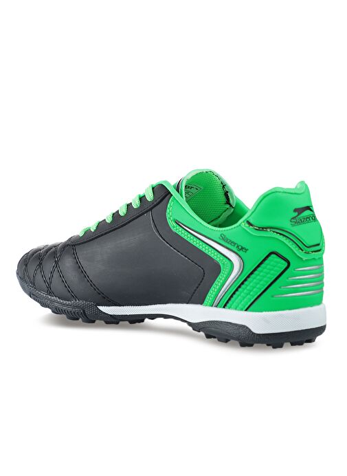 Slazenger HUGO HS Erkek Çocuk Futbol Ayakkabı Siyah / Yeşil - Görsel 4