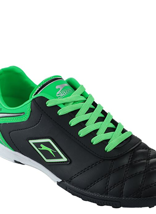 Slazenger HUGO HS Erkek Çocuk Futbol Ayakkabı Siyah / Yeşil - Görsel 5