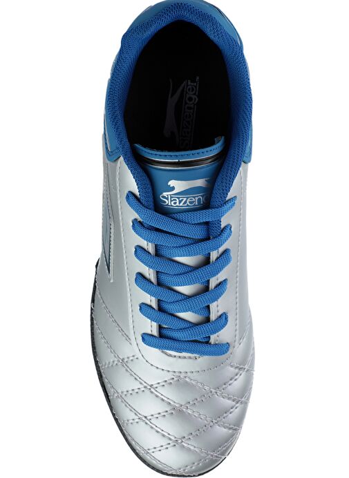 Slazenger HUGO HS Erkek Çocuk Futbol Ayakkabı Gri / Mavi - Görsel 6