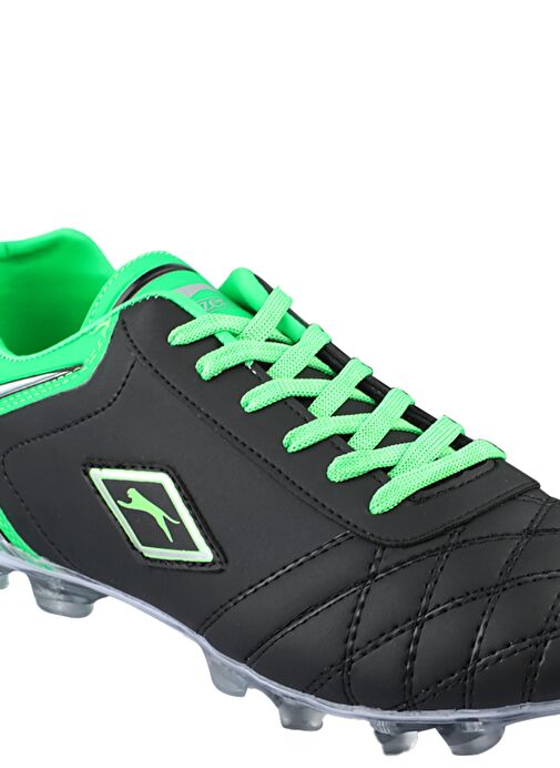 Slazenger HUGO KR Erkek Futbol Ayakkabı Siyah / Yeşil - Görsel 3