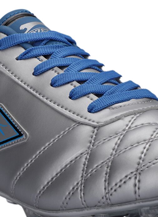 Slazenger HUGO KR Erkek Futbol Ayakkabı Gri / Mavi - Görsel 5