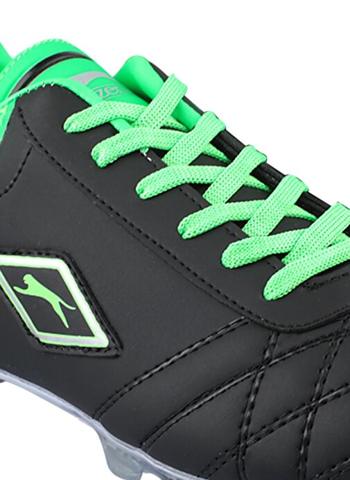 Slazenger HUGO KR Erkek Çocuk Futbol Ayakkabı Siyah / Yeşil - Görsel 5