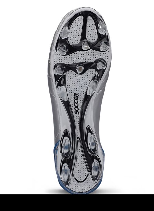 Slazenger HUGO KR Erkek Çocuk Futbol Ayakkabı Gri / Mavi - Görsel 8