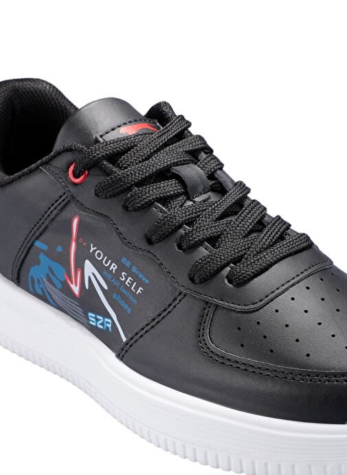 Slazenger PAAVO I Kadın Sneaker Ayakkabı Siyah / Kırmızı - Görsel 5