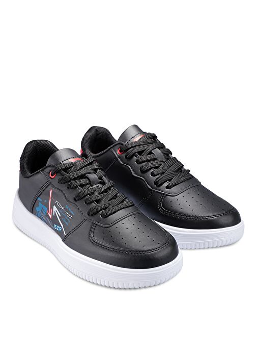 Slazenger PAAVO I Kadın Sneaker Ayakkabı Siyah / Kırmızı - Görsel 3