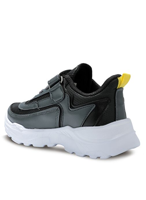 Slazenger KANON I Erkek Çocuk Sneaker Ayakkabı Siyah / Koyu Gri - Görsel 4