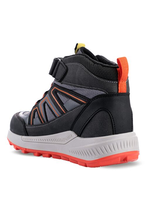 Slazenger KEPHAS IN Unisex Çocuk Bot Koyu Gri / Turuncu - Görsel 4