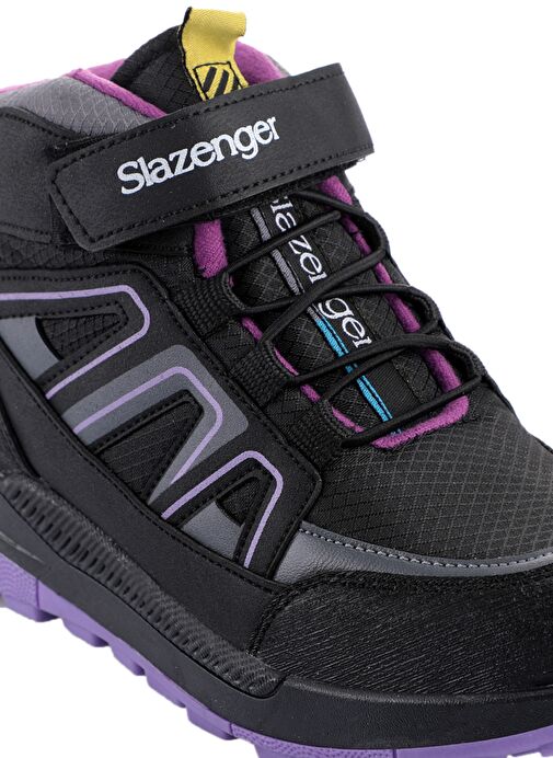 Slazenger KEPHAS IN Unisex Çocuk Bot Siyah / Mor - Görsel 5