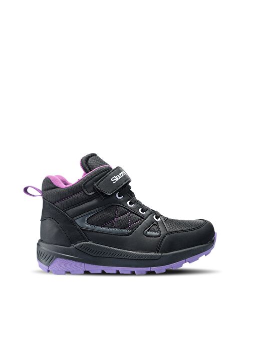 Slazenger KESHA Unisex Çocuk Bot Siyah / Mor - Görsel 2