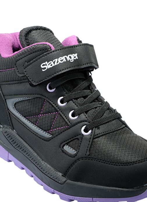 Slazenger KESHA Unisex Çocuk Bot Siyah / Mor - Görsel 5