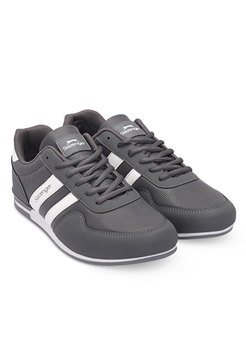 Slazenger OMEGA IN Erkek Sneaker Ayakkabı Koyu Gri / Beyaz - Görsel 3