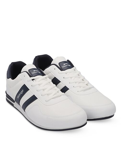 Slazenger OMEGA IN Büyük Beden Erkek Sneaker Ayakkabı Beyaz / Lacivert - Görsel 3