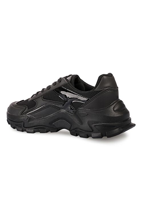 Slazenger ZAK Kadın Sneaker Ayakkabı Siyah Rugan - Görsel 4