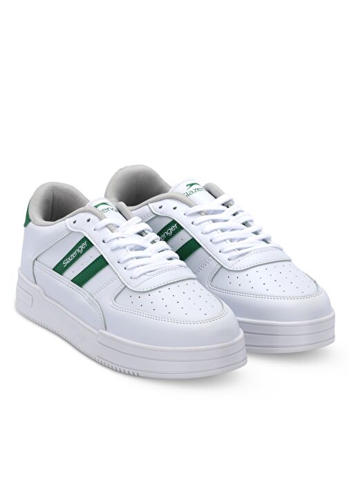 Slazenger CAMP IN Erkek Sneaker Ayakkabı Beyaz / Yeşil - Görsel 3