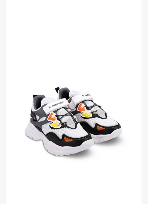 Slazenger KAJAL I Kız Çocuk Sneaker Ayakkabı Beyaz / Siyah - Görsel 3