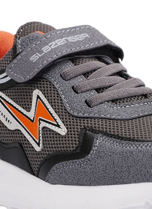 Slazenger KAORU IN Erkek Çocuk Sneaker Ayakkabı Koyu Gri / Turuncu - Görsel 5