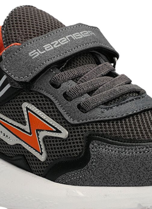 Slazenger KAORU IN Erkek Çocuk Sneaker Ayakkabı Koyu Gri / Turuncu - Görsel 5