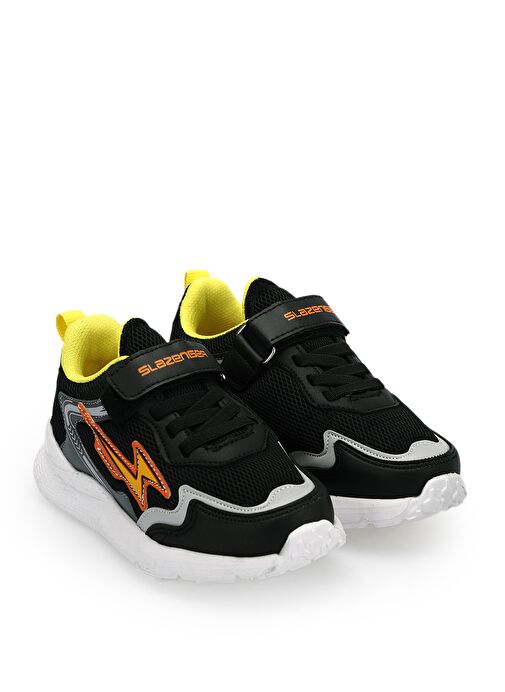 Slazenger KAORU IN Erkek Çocuk Sneaker Ayakkabı Siyah / Beyaz - Görsel 3