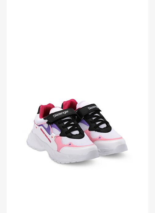 Slazenger KEKOA IN Çocuk Cırt Cırtlı Beyaz / Pembe Günlük - Görsel 3