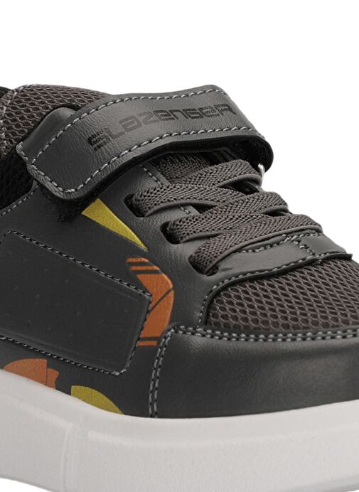 Slazenger KEPA IN Erkek Çocuk Sneaker Ayakkabı Koyu Gri / Sarı - Görsel 5