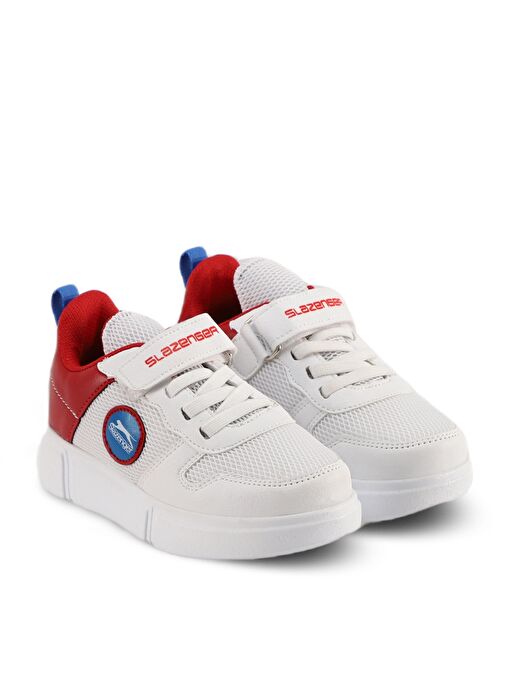 Slazenger KAVITHA KTN Unisex Çocuk Sneaker Ayakkabı Beyaz / Kırmızı - Görsel 3