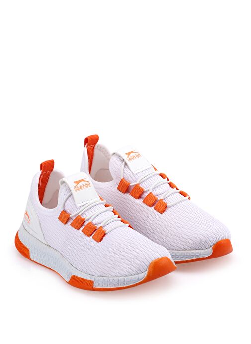 Slazenger ABENA I Kız Çocuk Sneaker Ayakkabı Beyaz / Turuncu - Görsel 3