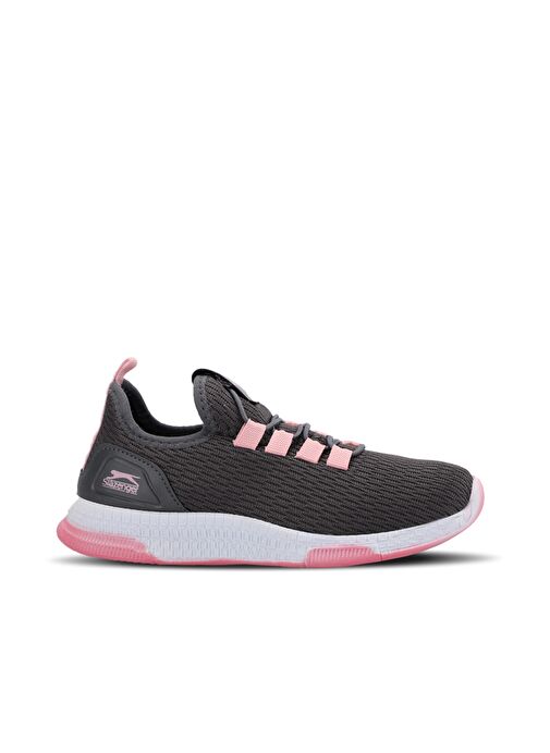 Slazenger ABENA I Kız Çocuk Sneaker Ayakkabı Koyu Gri / Pembe - Görsel 2