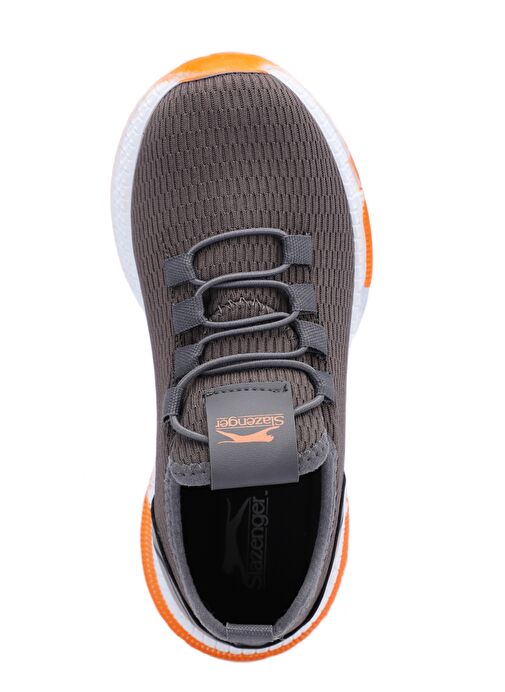 Slazenger ABENA I Unisex Çocuk Sneaker Ayakkabı Koyu Gri / Turuncu - Görsel 6