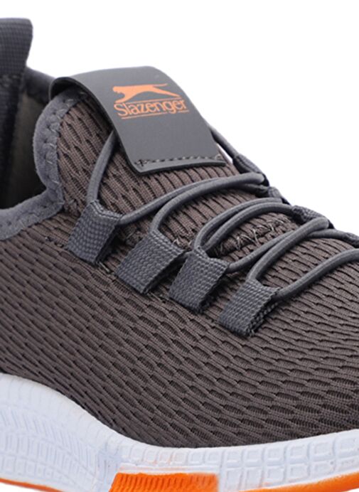 Slazenger ABENA I Unisex Çocuk Sneaker Ayakkabı Koyu Gri / Turuncu - Görsel 5