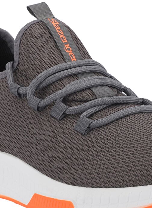Slazenger ABENA I Erkek Sneaker Ayakkabı Koyu Gri / Turuncu - Görsel 5