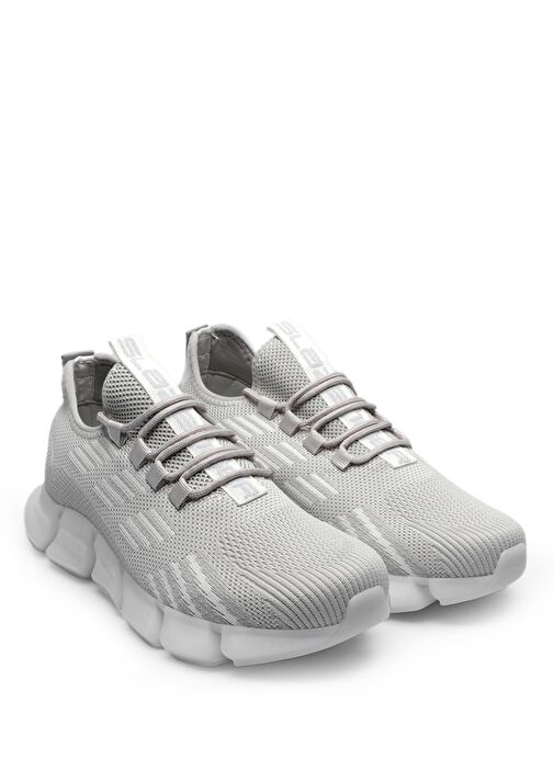 Slazenger ZANDER Erkek Sneaker Ayakkabı Gri / Beyaz - Görsel 3