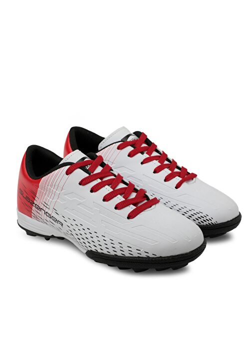 Slazenger SCORE I HS Erkek Çocuk Futbol Ayakkabı Beyaz / Kırmızı - Görsel 3