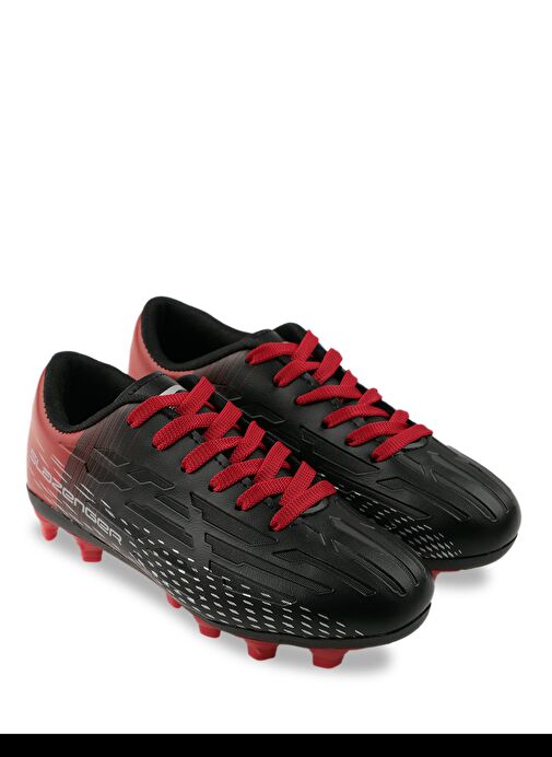 Slazenger SCORE I KRP Erkek Çocuk Futbol Ayakkabı Siyah / Kırmızı - Görsel 3
