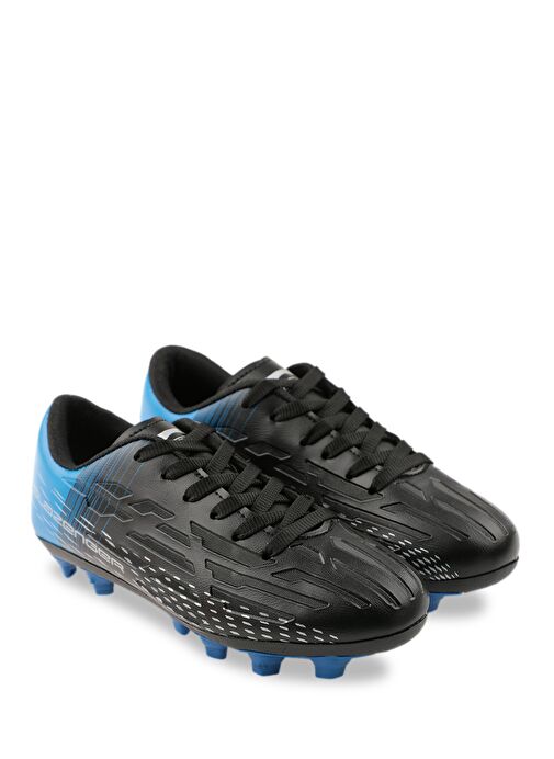Slazenger SCORE I KRP Erkek Çocuk Futbol Ayakkabı Siyah / Saks Mavi - Görsel 3